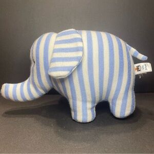 Jellycat Elliot Blue/White Striped Chime Elephant Plush Stuffed Animal Rattle